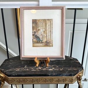 Trisha Romance Art Print Vintage Pink Wood Frame